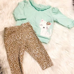 Cheetah print sweater and legging set